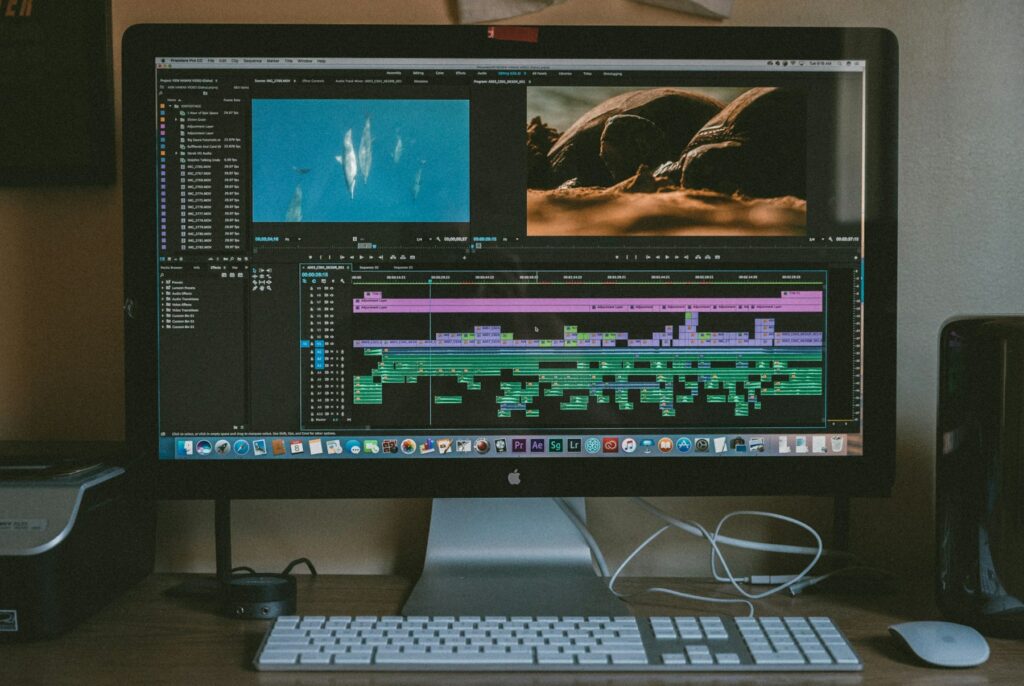 Formation montage vidéo : timeline de montage sur DaVinci Resolve